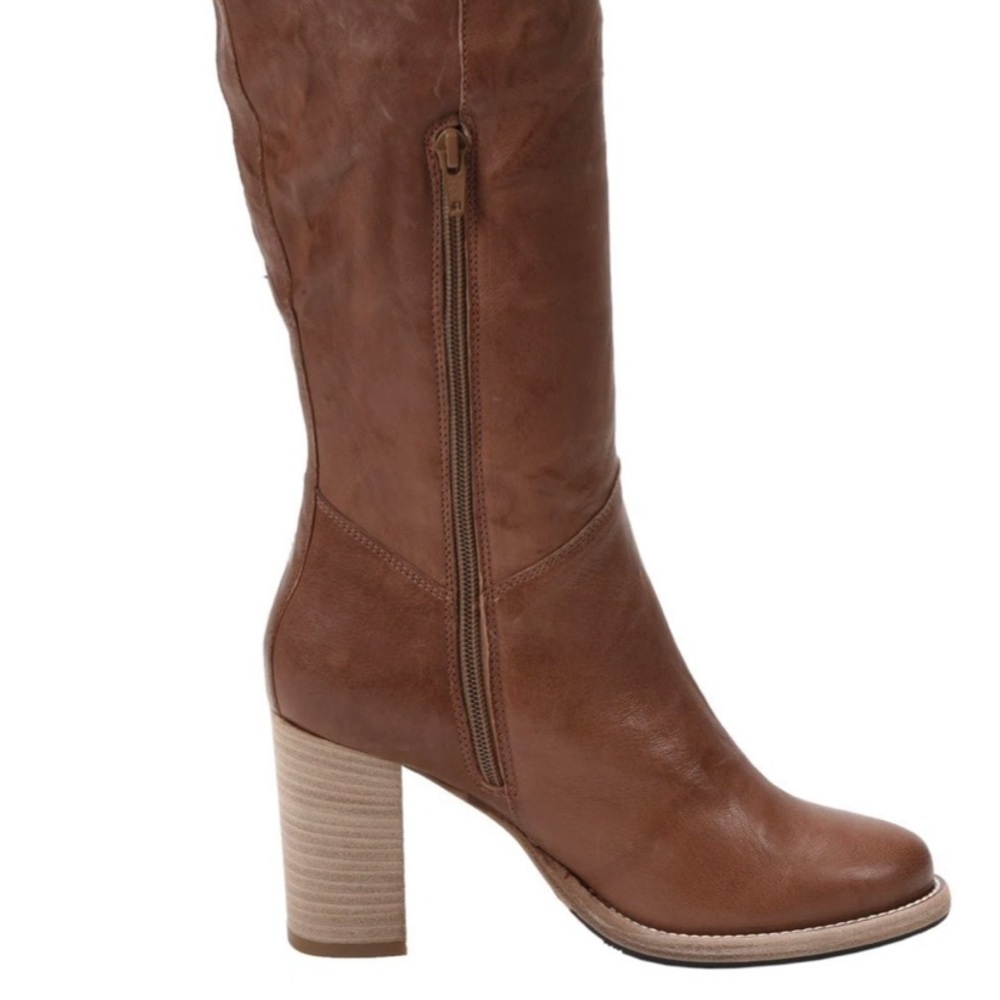 Michela waterproof leather cognac tall boot